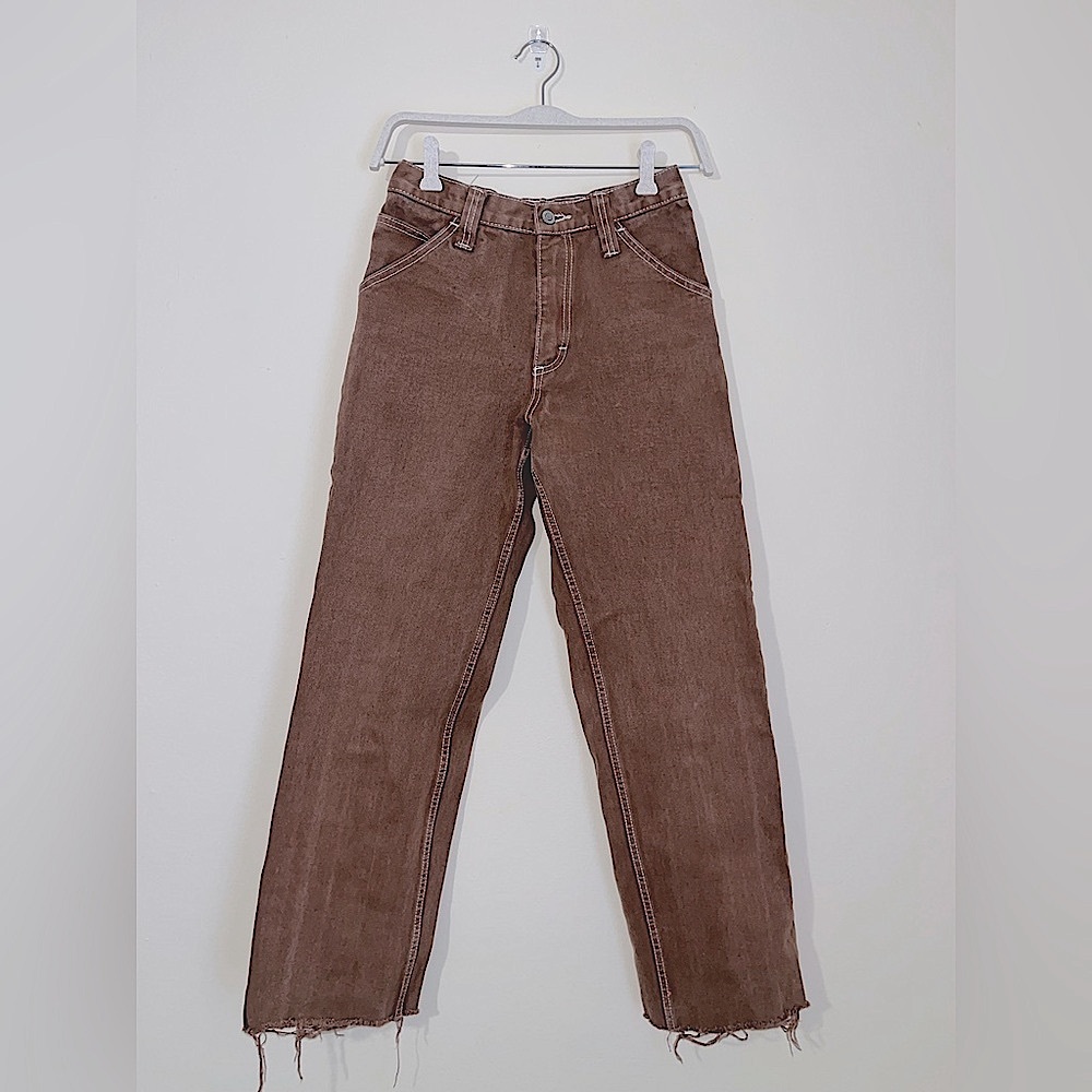 Brandy Melville straight-leg utility pants - brown